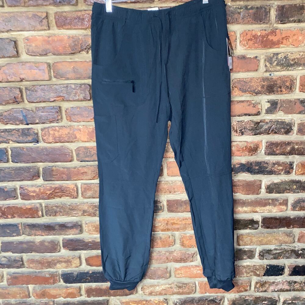 NWT BHU Beverly Hills Uniform Black Jogger Scrub Pants Women's Size Medium